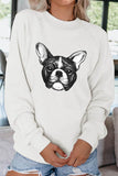 Cute Dog Print Oversized Sweatshirt