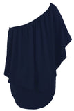 Robe Mini Poncho Noire Superposée à Plusieurs Pansements