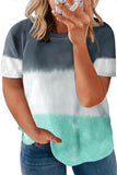 Tie-dye Raglan Sleeve Plus Size T-shirt