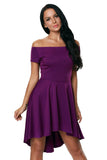 Womens Off the Shoulder Skater Dress