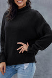 Women's Oversized Chunky Batwing Long Sleeve Turtleneck Sweater