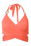 Ensemble de bikini taille haute croisé à col licou