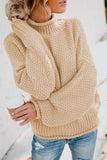 Women's Oversized Chunky Batwing Long Sleeve Turtleneck Sweater