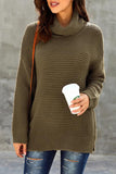 Women's Long Sleeves Turtleneck Sweater Loose Oversized Casual Sweater Pullover Top