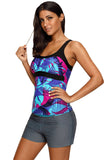 Haut de tankini camisole imprimé abstrait