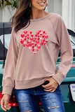 Women's Casual Crew Neck Christmas Pullover Cotton Blend Sweatshirt