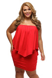 Women's Sexy Off Shoulder Ruffles Layered Dress Poncho Mini Dress