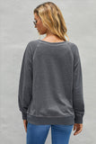 Women's Casual Crew Neck Christmas Pullover Cotton Blend Sweatshirt