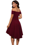 Womens Off the Shoulder Skater Dress