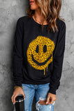 Women's Casual Crew Neck Christmas Pullover Cotton Blend Sweatshirt
