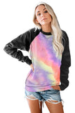 Women Long Sleeve Crewneck Pullover Camo Print Sweatshirts