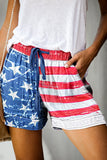 Print Drawstring Casual Shorts with Pocket
