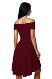 Womens Off the Shoulder Skater Dress