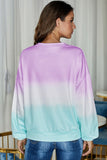 Femmes Color Block Casual Tops Tie Dye Pull Sweat