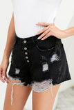 Hot Mama High Rise Distressed Denim Shorts