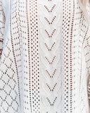 Crochet Lace Pointelle Knit Sweater