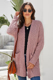 Women's Fuzzy Popcorn Oversized Sweater Coat Dusty Pebble Open Front Cardigan