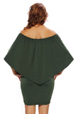Robe Mini Poncho Noire Superposée à Plusieurs Pansements
