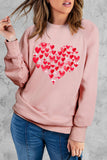 Women's Casual Crew Neck Christmas Pullover Cotton Blend Sweatshirt