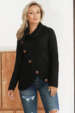 Women's Buttoned Wrap Sweater Turtleneck Sweater Jumper