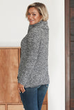 Women's Buttoned Wrap Sweater Turtleneck Sweater Jumper