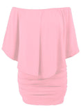Robe Mini Poncho Noire Superposée à Plusieurs Pansements