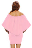 Robe Mini Poncho Noire Superposée à Plusieurs Pansements