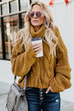 Women's Chunky Cable Knit Pullover Sweater Outerwear Turtleneck Jumper