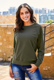 Women's Casual Crew Neck Christmas Pullover Cotton Blend Sweatshirt