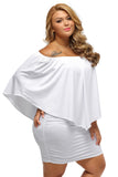 Robe Mini Poncho Noire Superposée à Plusieurs Pansements