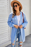 Womens Kimono Open Front Cable Sleeve Long Knit Cardigan Sweater