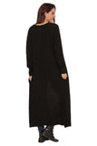 Women's Solid Color Cardigan Sweater Open Front Maxi Long Knit Coat