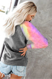 Women Long Sleeve Crewneck Pullover Camo Print Sweatshirts