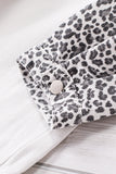 Contrast Leopard Denim Jacket for Women