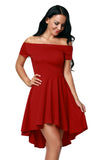 Womens Off the Shoulder Skater Dress