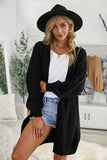 Womens Kimono Open Front Cable Sleeve Long Knit Cardigan Sweater