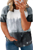 T-shirt tie-dye à manches raglan grande taille