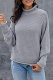 Women's Oversized Chunky Batwing Long Sleeve Turtleneck Sweater