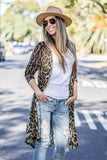 Women's Animal Print Cardigan Open Front Lightweight Long Cardigan