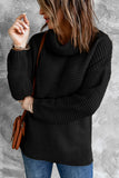 Women's Long Sleeves Turtleneck Sweater Loose Oversized Casual Sweater Pullover Top