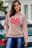 Women's Casual Crew Neck Christmas Pullover Cotton Blend Sweatshirt