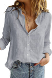 Textured Solid Color Basic Shirt for Women