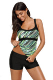 Haut de tankini camisole imprimé abstrait