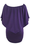 Robe Mini Poncho Noire Superposée à Plusieurs Pansements