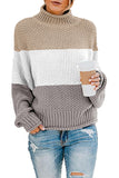 Women's Oversized Chunky Batwing Long Sleeve Turtleneck Sweater