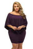 Women's Sexy Off Shoulder Ruffles Layered Dress Poncho Mini Dress