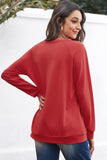 Heart Shape Print Long Sleeve Pullover Sweatshirt