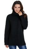 Women's Long Sleeves Turtleneck Sweater Loose Oversized Casual Sweater Pullover Top