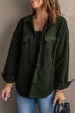 Womens Long Sleeve Buttoned Shirt Jacket