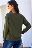 Women's Casual Crew Neck Christmas Pullover Cotton Blend Sweatshirt